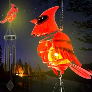 TiokMc Solar Cardinal Wind Chimes