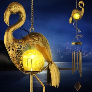 TiokMc Flamingo Solar Wind Chimes