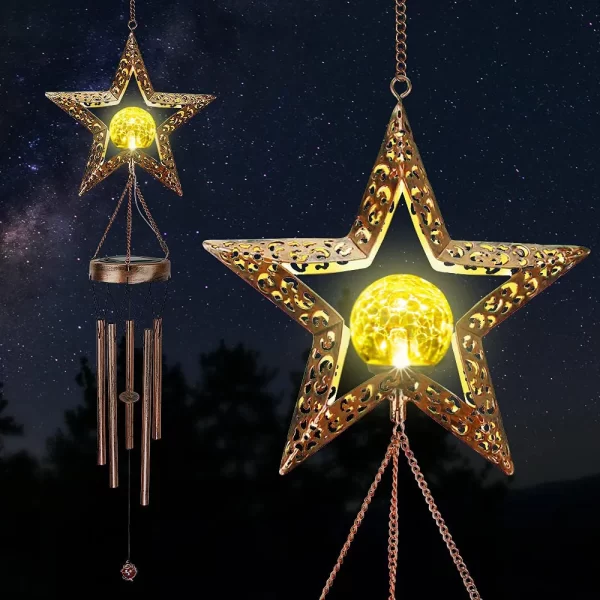 TiokMc Solar Star Wind Chimes
