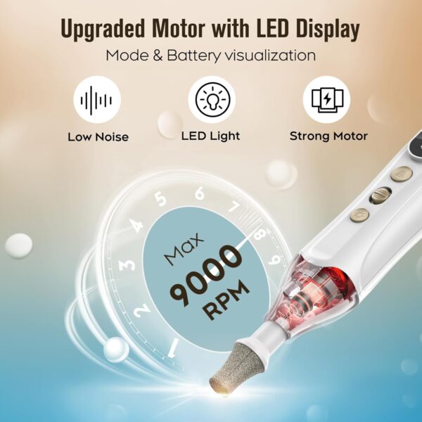 Electric Nail Drill Kit, Electric Nail File, Manicure Kit Beginners with Everything - Image 3