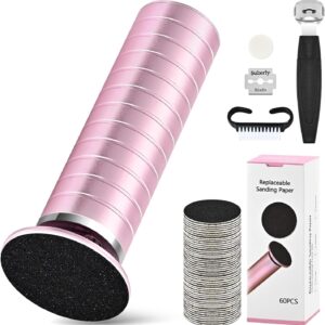 Electric Callus Remover for Feet, 60 PCS Sandpaper Disk, (Pink)