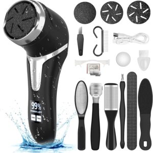 Electric Callus Remover for Feet (with Dander Vacuum), with 3Head&LCD Display